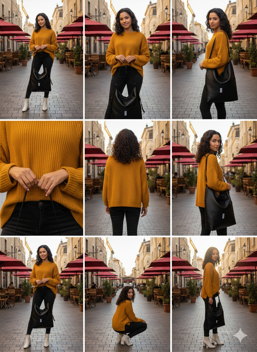 Leather Everyday Bag - Black