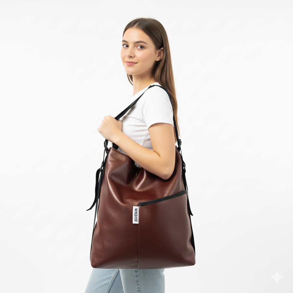Leather Everyday Bag - Brown
