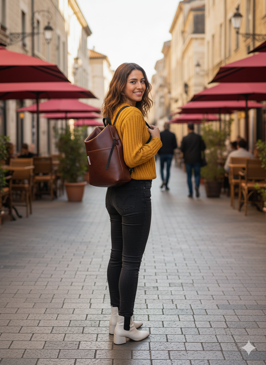 Leather Everyday Bag - Brown